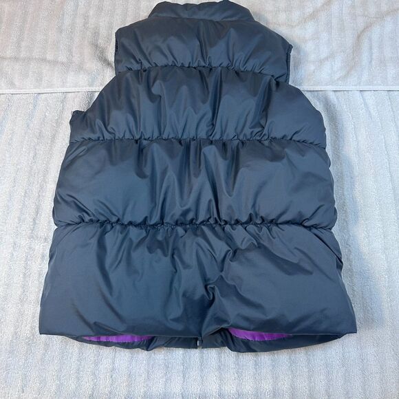 Old Navy Girls XL 16 Puffer Vest Dark Gray Pink Lined Women’s XS-S - Picture 2 of 5